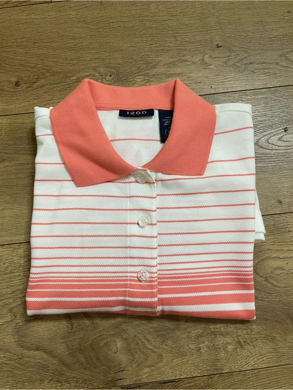 IZOD Women's Striped Polo Shirt - Size M - Picture 12 of 12